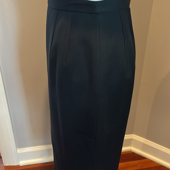 Talbots Petite Black Midi Front Slit skirt size 2P - Picture 6 of 11